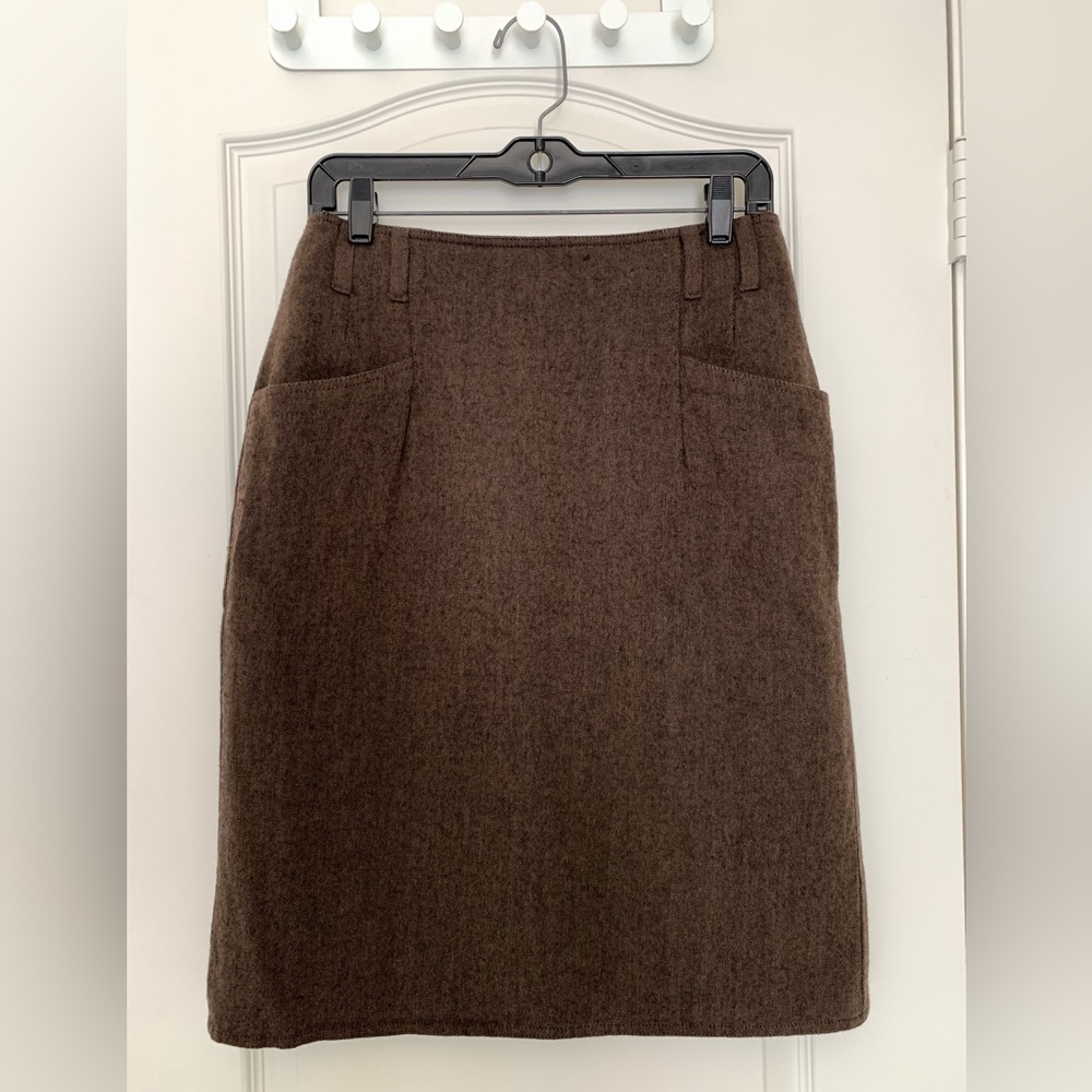 Brown Vintage Skirt - Blarney Woollen Mills (Ireland made)